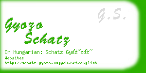 gyozo schatz business card